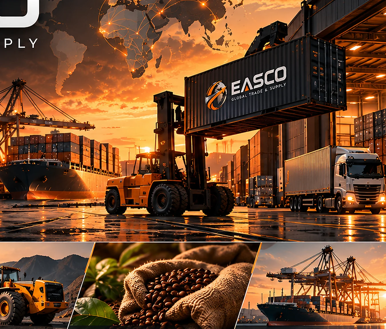 Industrial cargo handling and international port operations